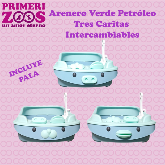 Arenero para Gato con Pala - diseño Caras