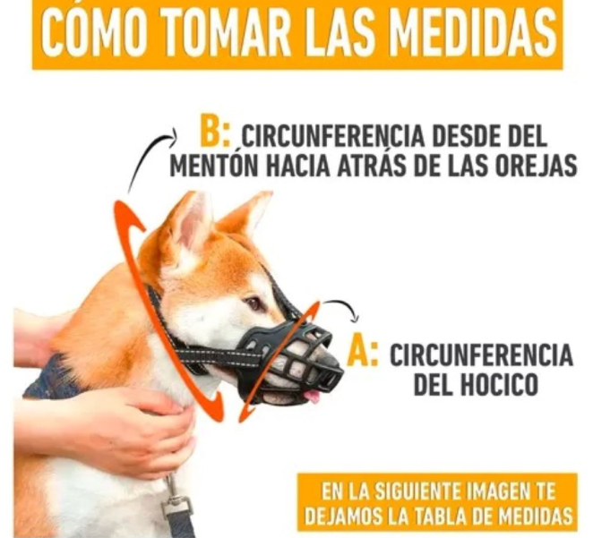 Bozal para Perro Ajustable de Goma