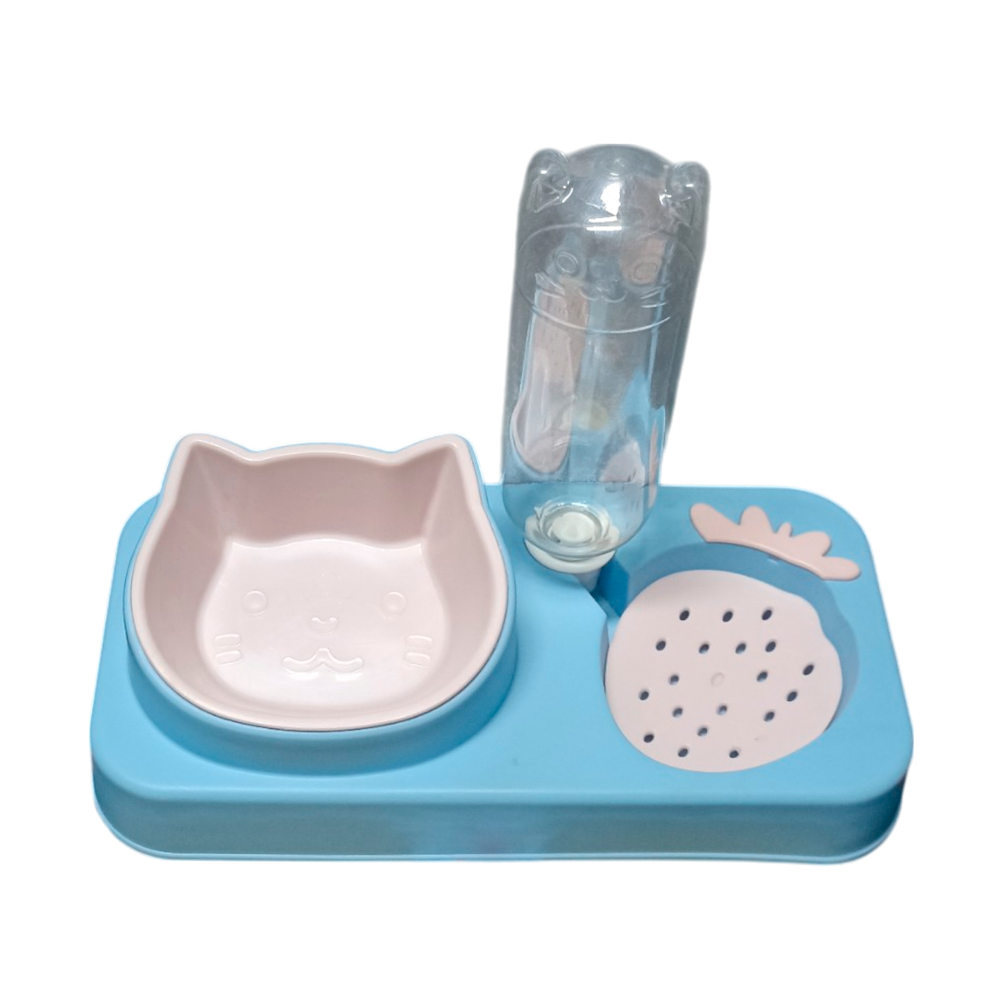 Plato para Gato doble con dispensador de agua por gravedad 500ml