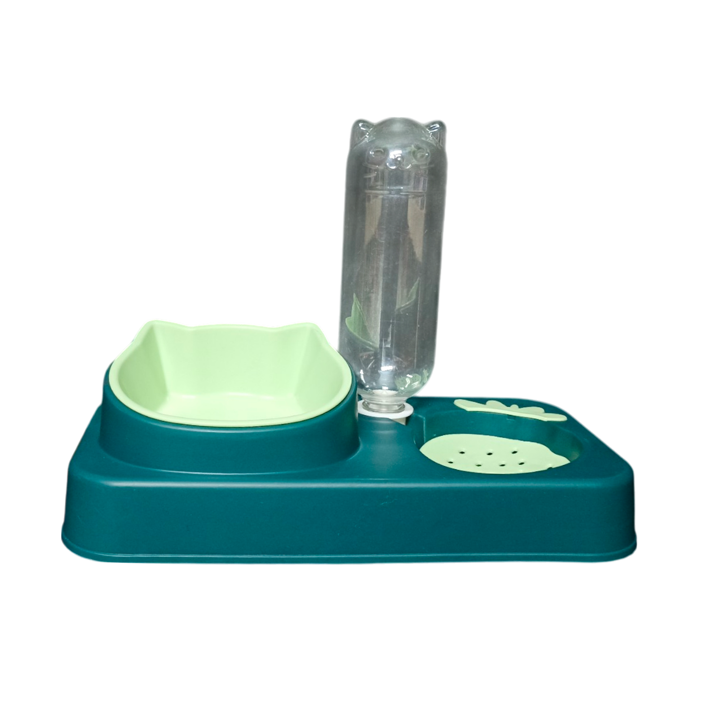Plato para Gato doble con dispensador de agua por gravedad 500ml