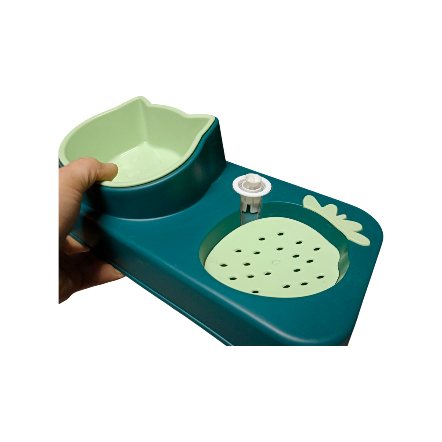 Plato para Gato doble con dispensador de agua por gravedad 500ml