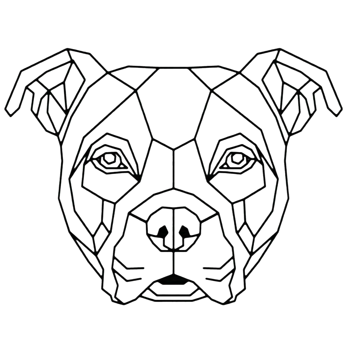 Cuadro de Perro Cara de Pitbull