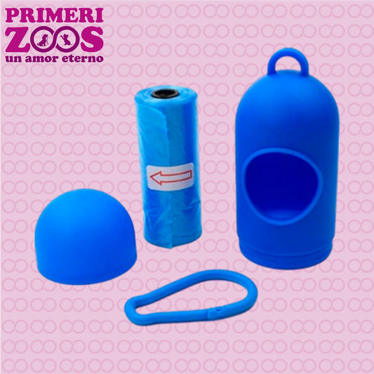 Dispensador de Bolsas para Desechos de Mascotas + 20 Bolsas - Forma Cápsula