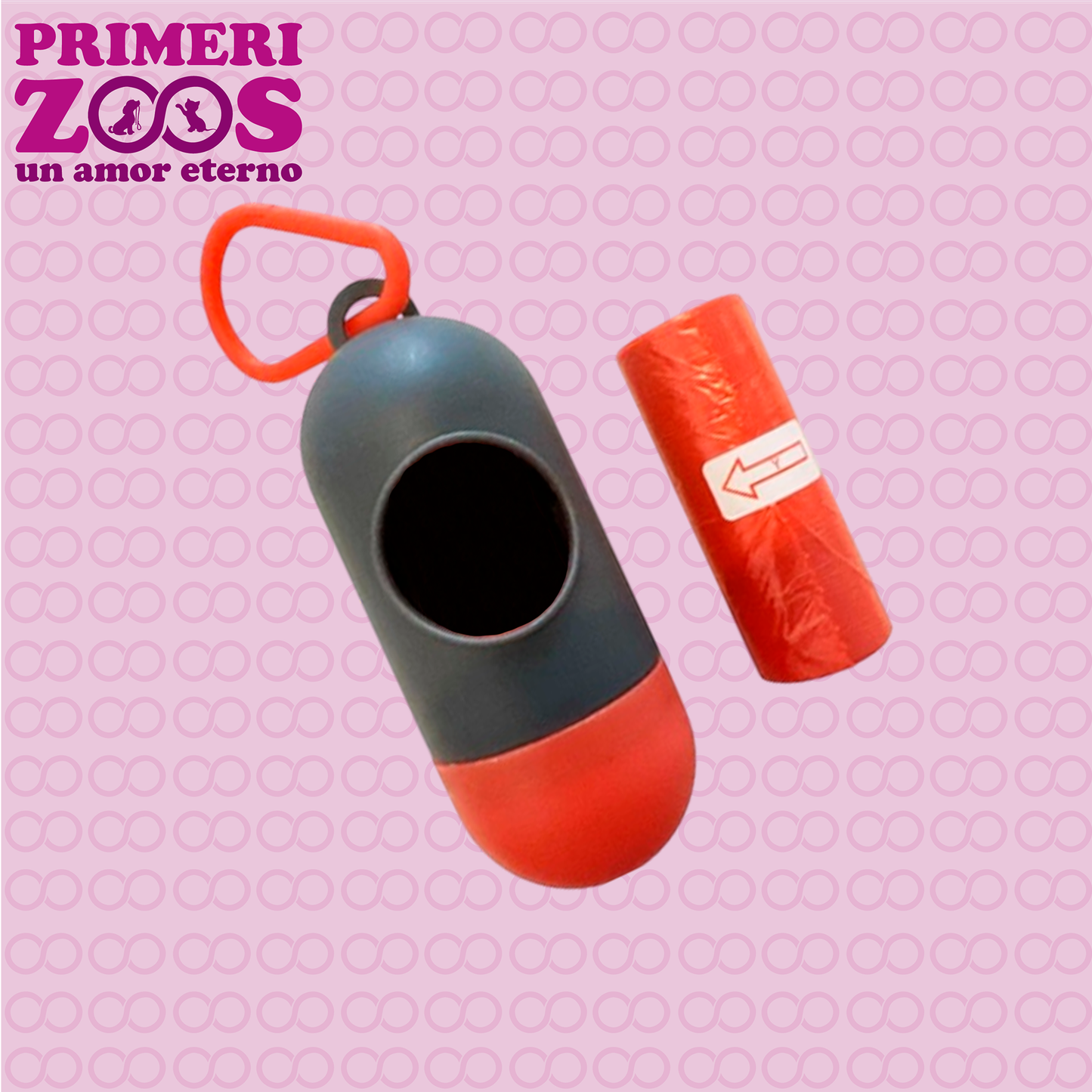Dispensador de Bolsas para Desechos de Mascotas + 20 Bolsas - Forma Cápsula