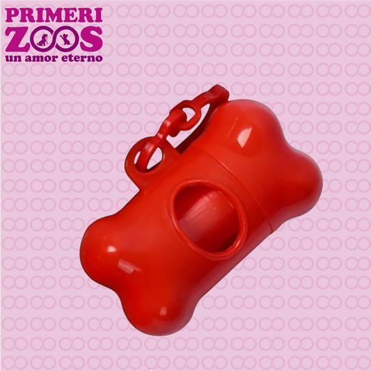 Dispensador de Bolsas para Desechos Forma Hueso + 2 Rollos (30 Bolsas)