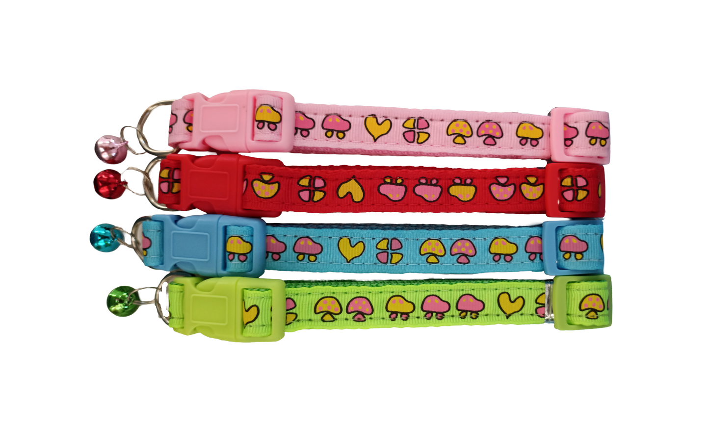 Collar para Perro o Gato Diseño Honguitos