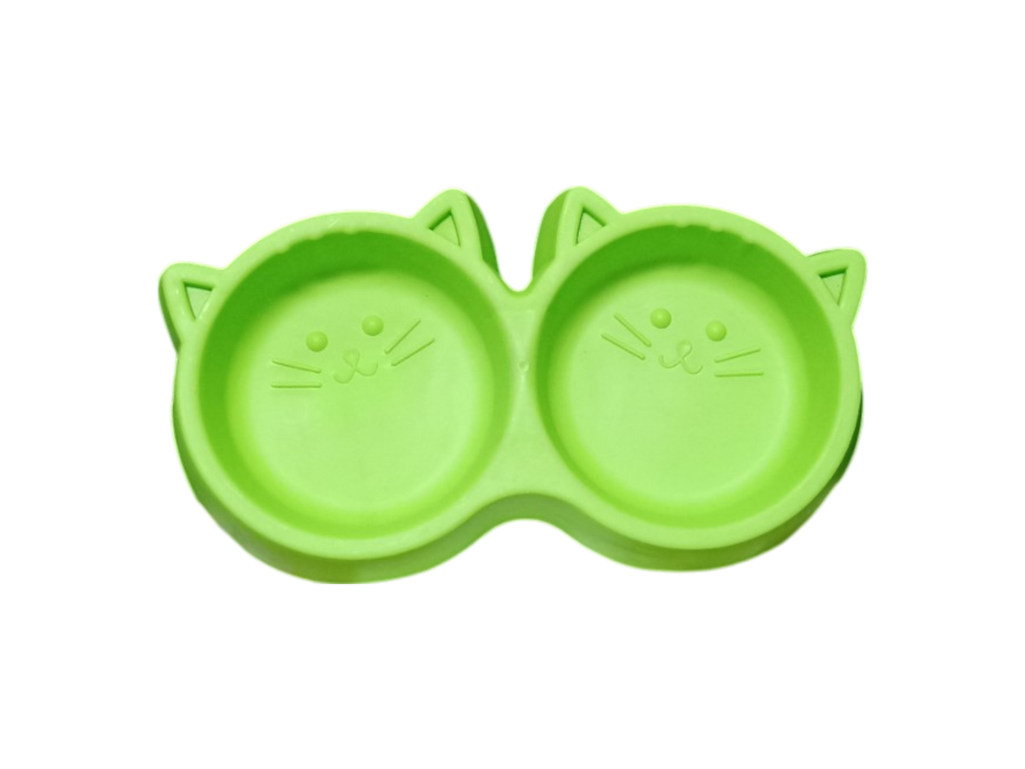 Plato Doble Para Mascotas Antideslizante con Diseño de Gatitos