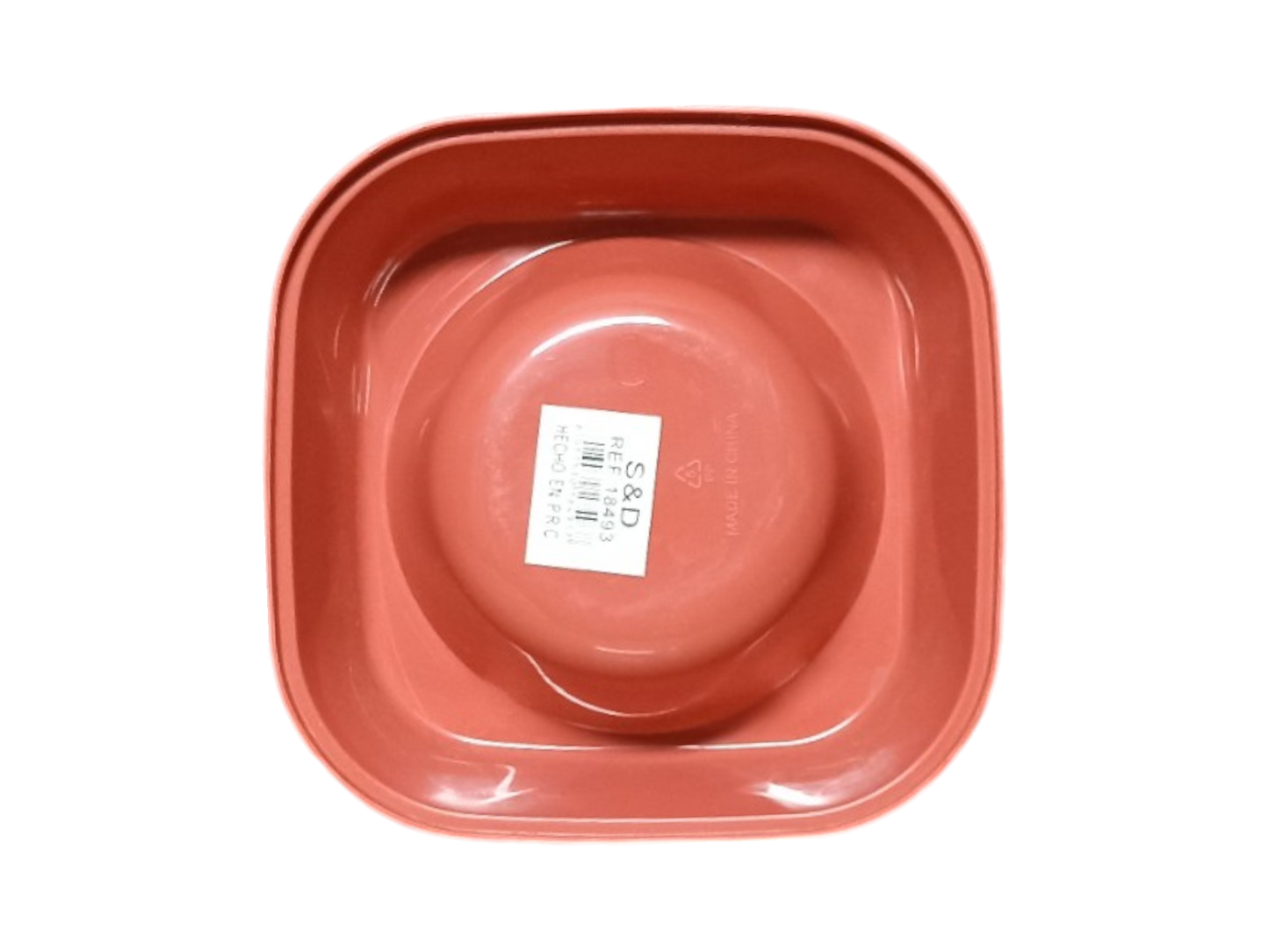 Plato Cuadrado Diseño Huellita