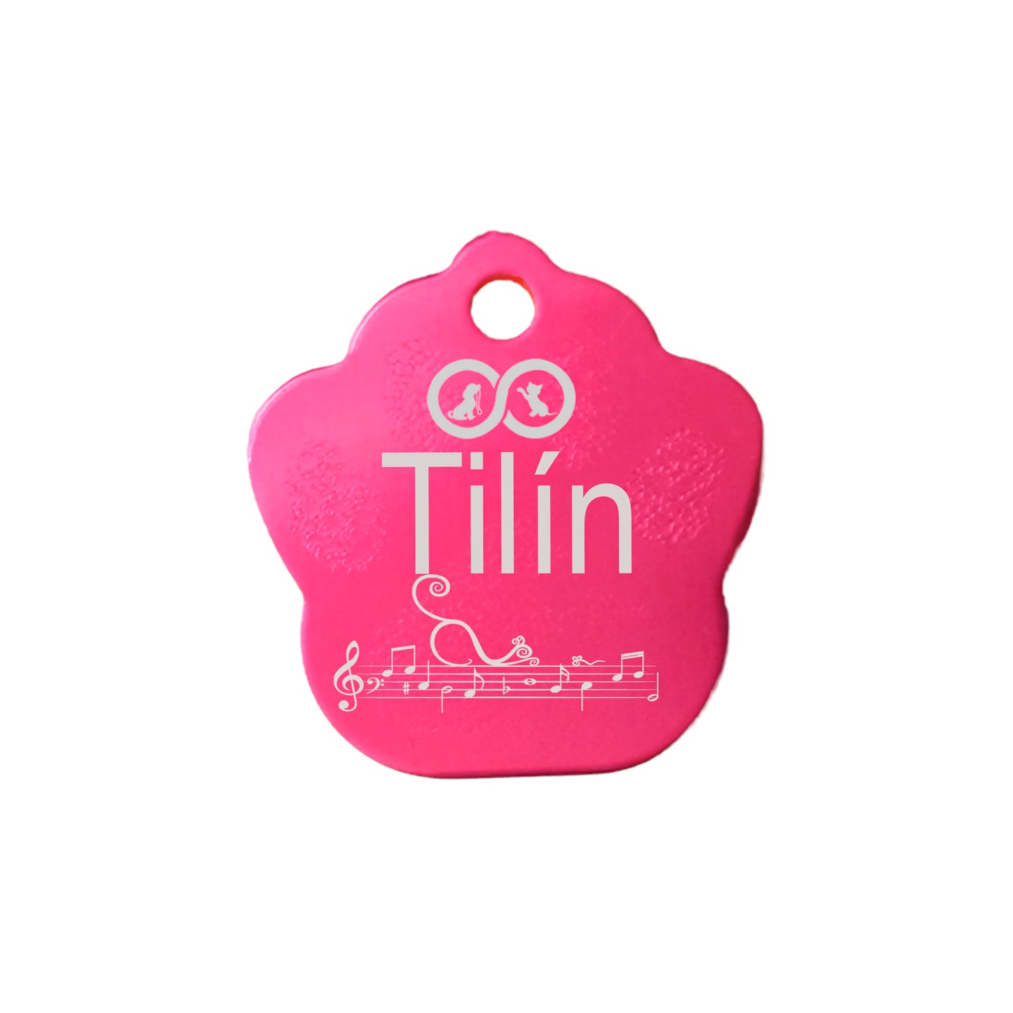 Placa de identificación Personalizable Patita Incluye Grabado