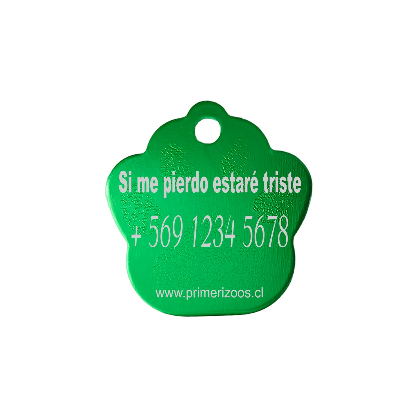 Placa de identificación Personalizable Patita Incluye Grabado