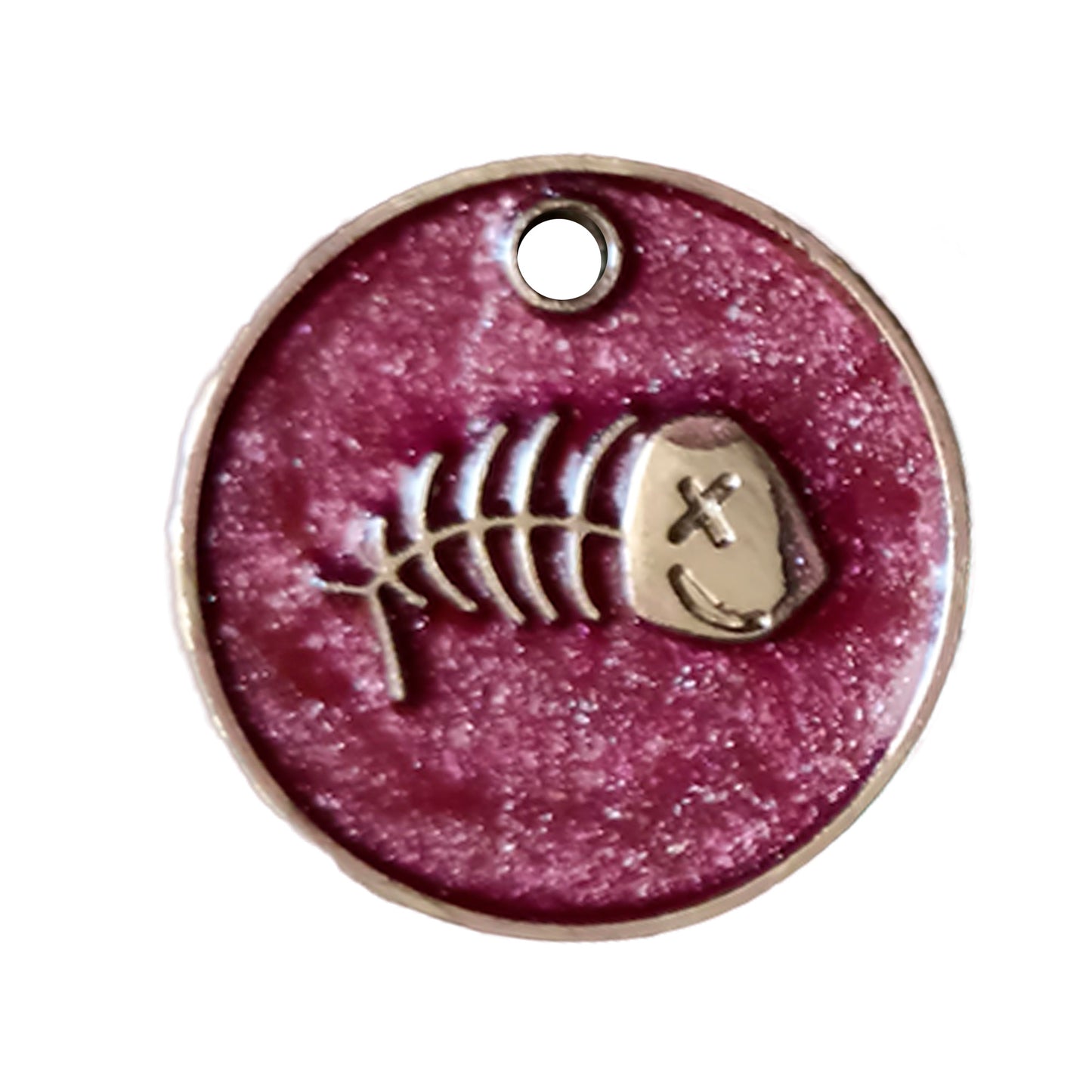 Placa decorativa para Perro o Gato Diseño Redondo Espina de Pez
