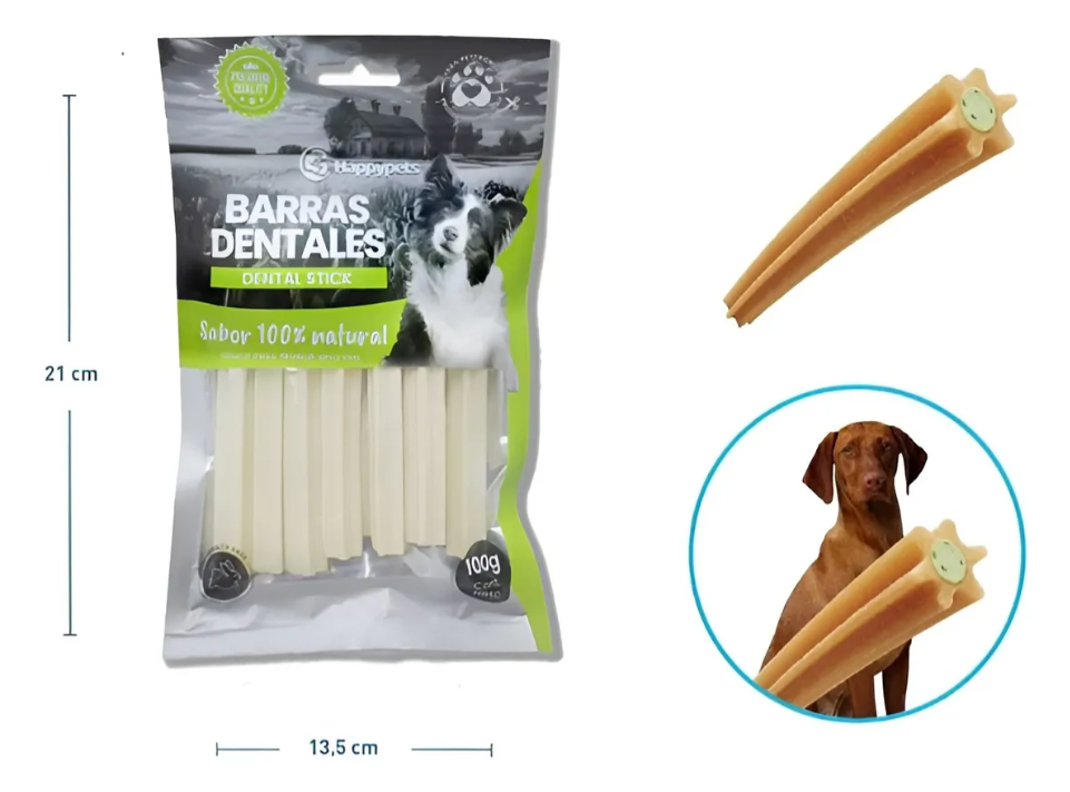 Snack para perro Barras Dentales sabor pollo 100 gr - Happy Pets