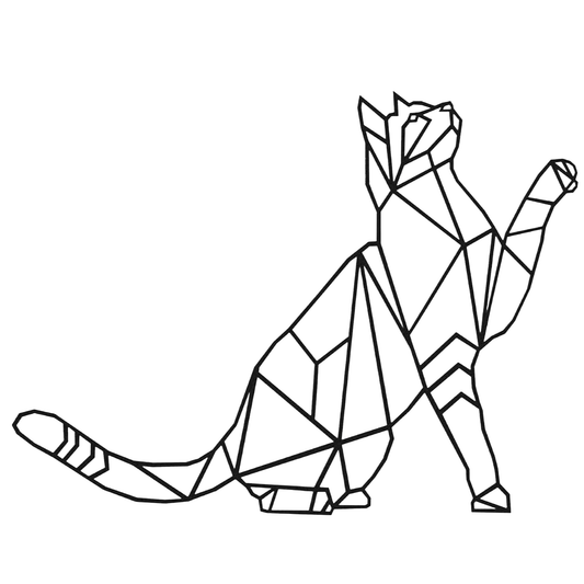 Cuadro de Gato saludando con la Patita