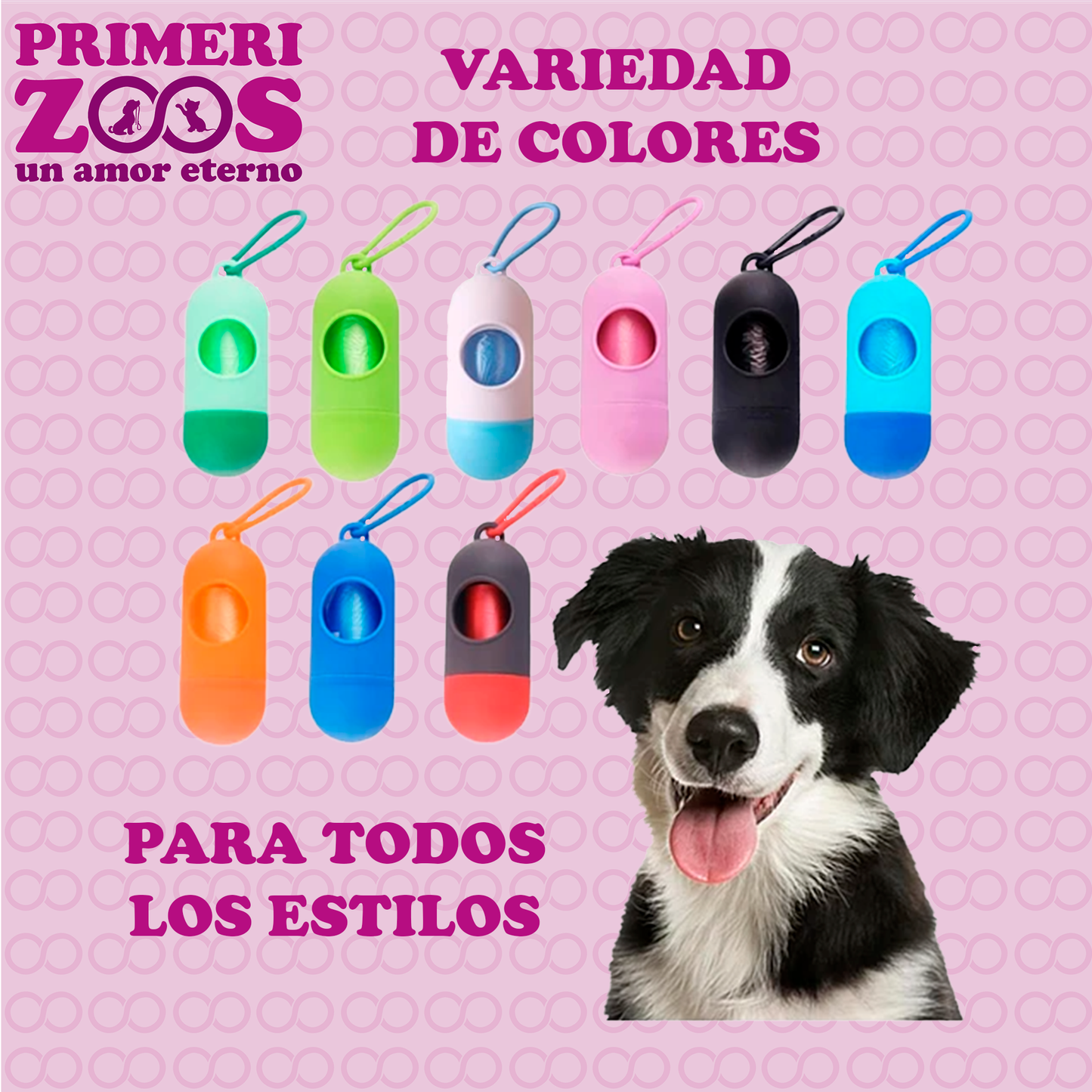 Dispensador de Bolsas para Desechos de Mascotas + 20 Bolsas - Forma Cápsula
