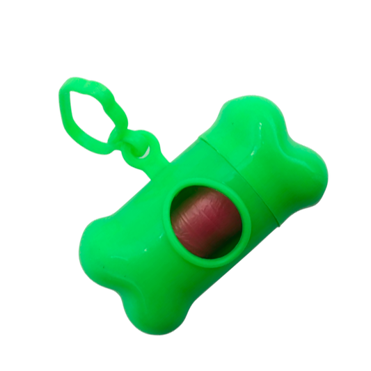 Dispensador de Bolsas para Desechos Forma Hueso + 2 Rollos (30 Bolsas)