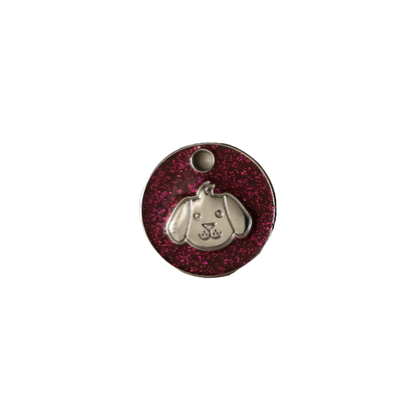 Placa decorativa para Perro o Gato Diseño redondo Cara de Perrito