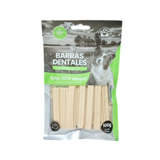 Snack para perro Barras Dentales sabor pollo 100 gr - Happy Pets