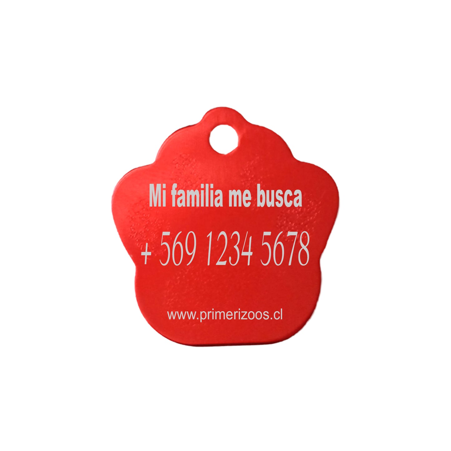 Placa de identificación Personalizable Patita Incluye Grabado