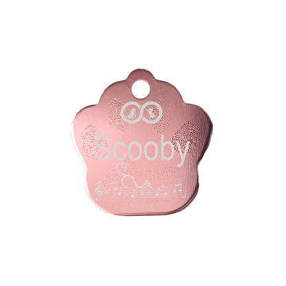 Placa de identificación Personalizable Patita Incluye Grabado